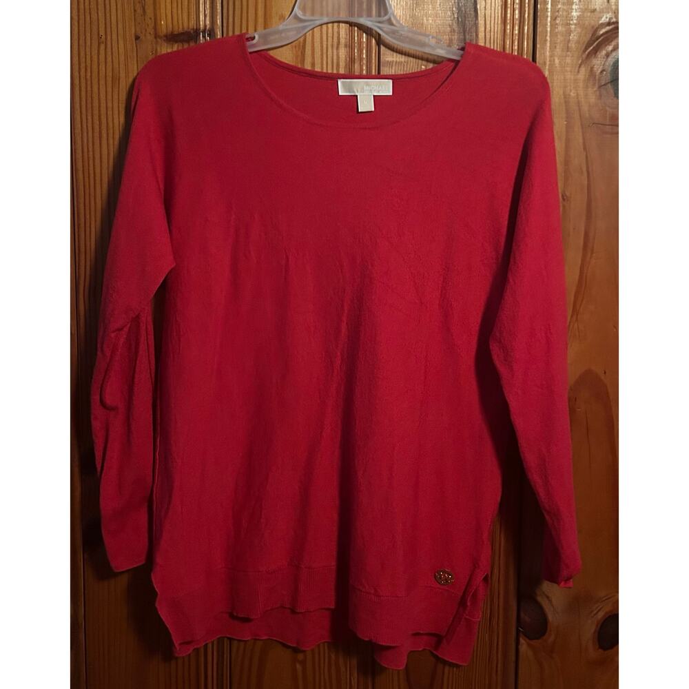 Michael Kors women’s knit top red long sleeve tunic leggings size medium